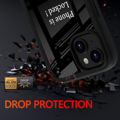 Compatible with iPhone 14 / iPhone 13 Case – Rugged Full-Body Protective Cover for Women Girls Dual Layer Shockproof Bumper, Heavy-Duty Phone Case - Lips Kiss Me to Unlock 060 - color: Lips Kiss Me to Unlock 060