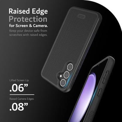 TUDIA MergeGrip Magsafe Compatible Phone Case for Samsung Galaxy S23 FE 2023 - Dual Layer, Shockproof, Military Grade, Non-Slip, Heavy Duty Protective Phone Case with Wireless Charging - Matte Black - color: Matte Black, size: Magnetic Galaxy S23 FE