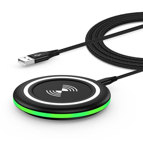 Wireless Charging Pad for Samsung Galaxy S25 Ultra S25 Edge S25 FE S24 Ultra S23 Z Fold/Flip 7,15W Fast Charging Station Charger Mat for iPhone 17 16e 16 Pro Max 16 Plus 15,Google Pixel 10 9 Pro XL 8