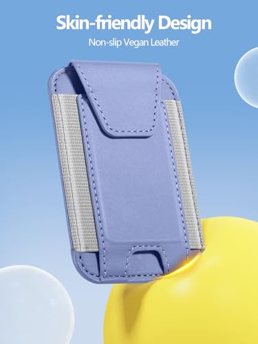 Miroddi for MagSafe Wallet with Privacy Flap, Strongest Magnetic Wallet | 7 Cards Holder, RFID Blocking, Leather Magnetic Phone Wallet for iPhone 17/16/15/14/13/12 Series and Pixel 10 Series - color: Purple