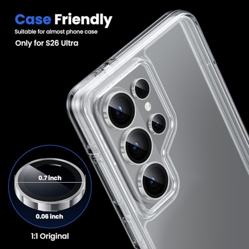 WSKEN for Samsung Galaxy S26 Ultra Camera Lens Protector - Ultra Thin - color: Silver
