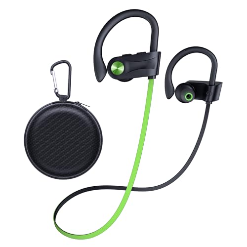 JOYWISE Bluetooth Headphones, Wireless Earbuds with 16 Hrs Playtime for Gym - color: Green