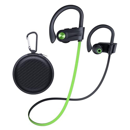 JOYWISE Bluetooth Headphones, Wireless Earbuds with 16 Hrs Playtime for Gym - color: Green