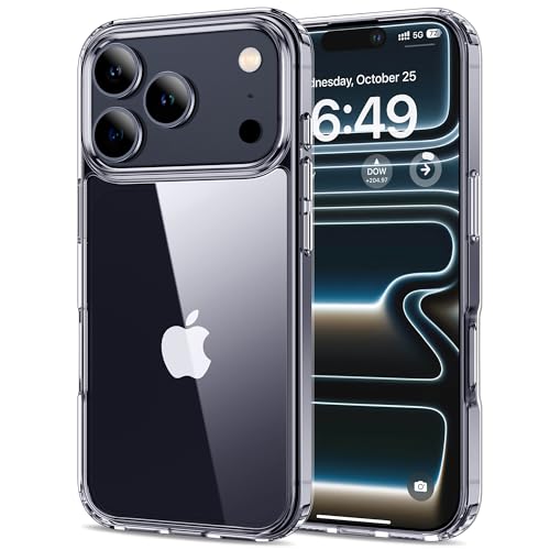 HOOMIL Clear Case for iPhone 17 Pro Max, Anti-Yellowing | Shockproof & Drop Protection, Scratch Resistant, Wireless Charging Compatible, Hard PC Back Phone Cover - color: Clear, size: iPhone 17 Pro Max