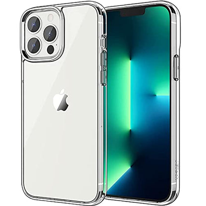 JETech Case for iPhone 13 Pro 6.1-Inch, Non-Yellowing Shockproof Phone Bumper Cover, Anti-Scratch Clear Back (Clear) - color: Clear