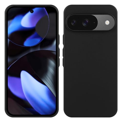 TENOC Phone Case for Google Pixel 9 & Google Pixel 9 Pro, Black Case Anti-Fingerprint Protective Bumper Matte Cover for 6.3 Inch - color: Black, size: Pixel 9 / Pixel 9 Pro