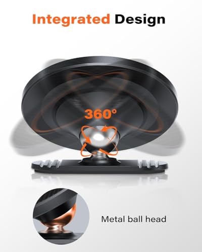OQTIQ Magnetic Car Phone Mount Holder with 3M Adhesive,2 Pack - color: Orange-2 Pack
