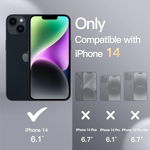 JETech Silicone Case for iPhone 14, Black | Silky Soft Touch, Shockproof Protection, Scratch Resistant, Microfiber Lining - color: Black, size: iPhone 14