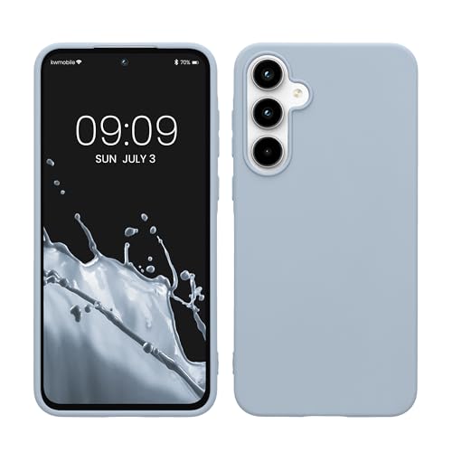 kwmobile Case Compatible with Samsung Galaxy A55 5G Case - Soft Slim Protective TPU Silicone Cover - Light Blue Matte - color: light blue matte, size: Galaxy A55 5G