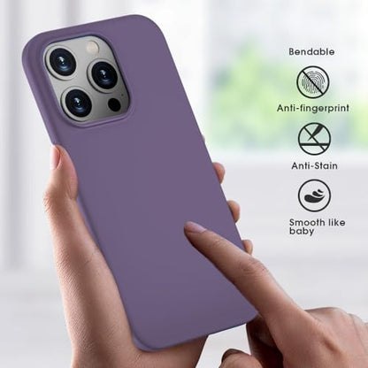 X-level Compatible with iPhone 15 Pro Case Slim Fit Ultra-Thin [Guardian Series] Soft TPU Matte Finish Coating Phone Cases Lightweight Anti-Scratch Back Cover Grip -Black - color: Purple, size: iPhone 15 Pro
