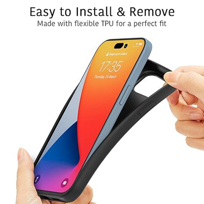 CoverON Designed for Apple iPhone 15 Case, Minimal Lightweight Slim TPU Rubber Flexible Skin Cover Thin Protective Silicone Sleeve Compatible with iPhone 15 (6.1) Phone Case Black - color: Black