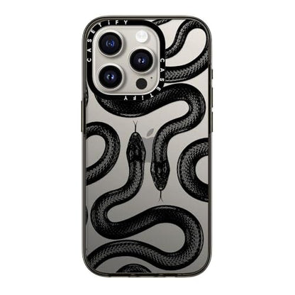 CASETiFY for iPhone 15 Pro Case - Compact | Lightweight | 4ft. 2x Military Grade Drop Protection | Black Kingsnake | Black - color: Black Kingsnake, size: Iphone 15 Pro (6.1")