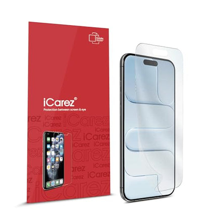 iCarez HD Anti Glare Matte Screen Protector for iPhone Air 2025 [3 Pack] (Case Friendly) Premium No Bubble Easy to Apply with Hinge Installation