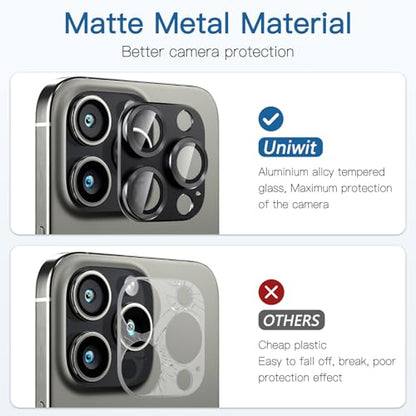 [2 Pack Camera Lens Protector for iPhone 14 Pro/14 Pro Max,9H Tempered Glass,Aviation Aluminum Plate Cover,Night Circle,No Bubble,HD Clarity,Case Friendly,Easy Installation-Black - size: for iPhone 14 Pro/14 Pro Max