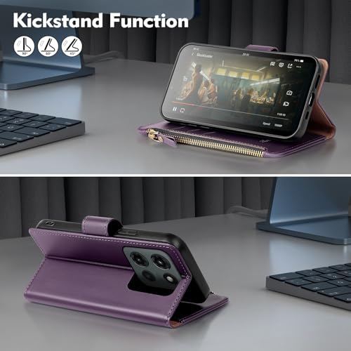 Shieldtop Compatible with Motorola Moto G Stylus 5G 2026/2025 Wallet Case with Card Holder,Women Men RFID Blocking PU Leather Flip Cover Wrist Strap Credit Card Slots Phone Case,Dark Purple - color: Dark Purple, size: Moto G Stylus 5G 2026 / 2025 - 6.7"