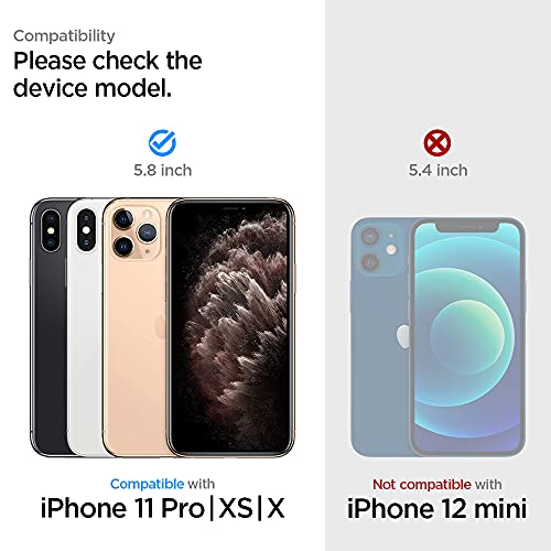 Spigen Tempered Glass Screen Protector [GlasTR EZ FIT] designed for iPhone 11 Pro/iPhone Xs/iPhone X [5.8 inch] [Case Friendly] - 2 Pack - size: iPhone 11 Pro / iPhone X / iPhone XS