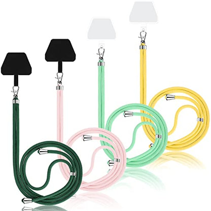Weewooday 4 Pcs Phone Lanyard Crossbody Phone Strap Universal Cellphone Neck Lanyard with Patch for Women, Anti Theft(Fresh Color Series) - color: Fresh Color Series