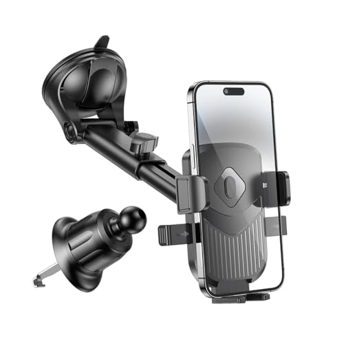 360-Degree Phone Mount for Dash Windshield or Vent, Black - color: Black