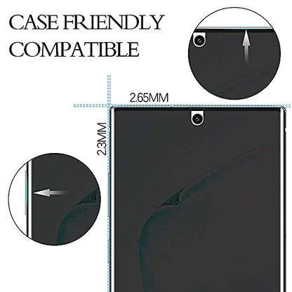 LYWHL 2 Pack for Samsung Note 10 Privacy Screen Protector, Anti-Spy Flexible Film Full Adhesive Screen Protector for Galaxy Note 10 6.3" [Not for Note 10 Plus] [Support Fingerprint ID] - Black - size: Samsung Galaxy Note 10