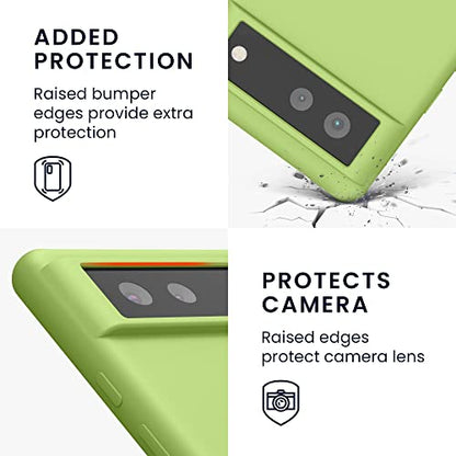 kwmobile Case Compatible with Google Pixel 6 Case - TPU Silicone Phone Cover with Soft Finish - Green Tomato - color: Green Tomato, size: Pixel 6