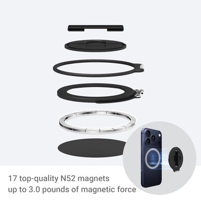 Grat 4 for Magsafe Magnetic Phone Grip Stand, Black - color: Black