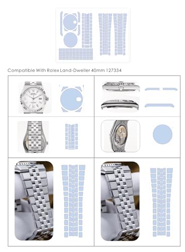 2Pack Protective Film for Rolex Land-Dweller 40mm Ref. 127334.