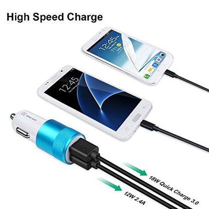 Fast Car Charger, Quick Charging 5.4A/30W Phone USB Car Charger Adapter - color: blue, style: USB A
