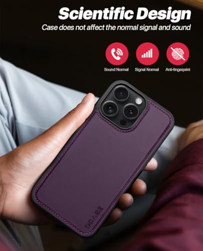 OCASE for iPhone 16 Pro Case Detachable Wallet Case with Card Holder, 2 in 1 Pu Leather Flip Folio with RFID Blocking Stand Wrist Strap Shockproof Phone Cover 6.3 Inch 2024, Dark Purple - color: Dark Purple, size: iPhone 16 Pro