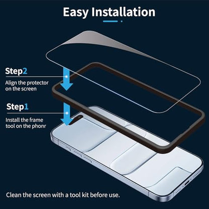SAMKE 3 Pack Screen Protector for iPhone 17 Air Tempered Glass 6.5" - size: iPhone 17 Air (6.5-inch)