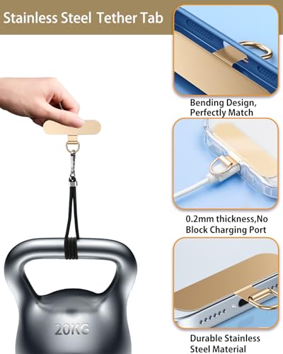 Phone Lanyard, On-the-Go Universal Crossbody Strap Neck Lanyard with Phone Tether Patches for Most Cellphones - color: G