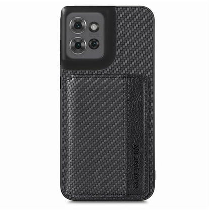 for Motorola Moto G Power 2026 Case Wallet with Card Holder Black | Shockproof Protective Phone Cases Cover, Carbon Fiber Pattern Design, Built-in 2 Credit Card Slots, Hidden Magnetic Closure - color: Black