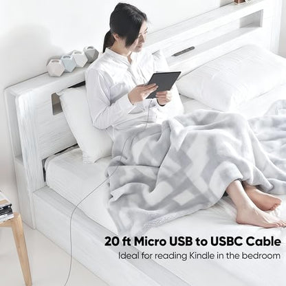 Micro USB to USB C Cable 20 Ft Extra Long Charging Cord - size: 20 Feet