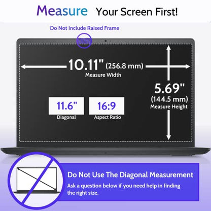 Peslv 3 Pack 11.6 Inch 16:9 Anti Blue Light Screen Protector for Laptop - size: Laptop 11.6" 16:9 Aspect