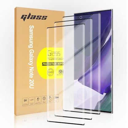 3 Pack Tempered Glass Screen Protector Applicable for Samsung Galaxy Note 20 Ultra 6.9 inch, Support Fingerprint ID Friendly Tempered Glass Screen Protective, HD Clear Scratch Resistant Suitable - color: note 20u