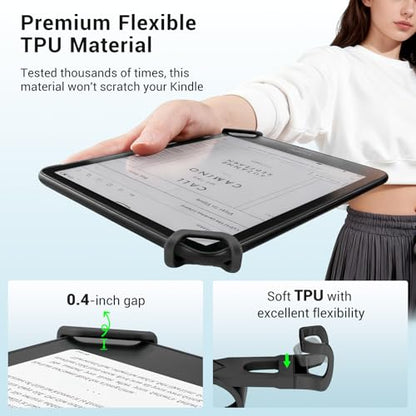CoBak Secure Hand Strap for Ebook Reader, Lightweight, Elastic, Black - color: Black