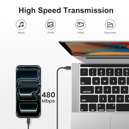 iPhone 18 17 16 15 Charger Fast Charging, 20W Dual Port USB C Charger Block - color: Black
