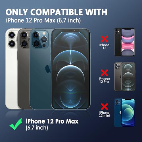 FanTEK Phone Case Compatible with iPhone 12 Pro Max Case, Anti-Scratch & Fingerprint Phone Case Protective Cover, Matte Black - size: iPhone 12 Pro Max
