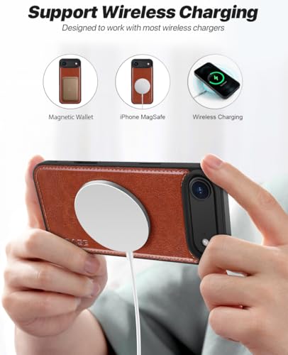 OCASE for iPhone Air Detachable Wallet Case with Card Holder, 2 in 1 PU Leather Flip Folio with RFID Blocking Stand Wrist Strap Shockproof Phone Cover 6.5 Inch 2025, Dark Brown - color: Dark Brown, size: iPhone Air