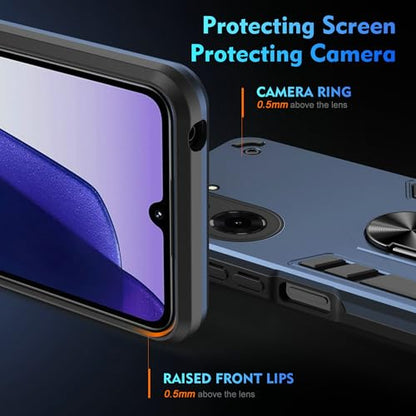 Compatible with Xiaomi Redmi A5 4G Case, Scratch Resistant Magnetism Kickstand for Poco C71 Phone Case Blue - color: HY-GZS-blue, size: Xiaomi Redmi A5 4G / POCO C71