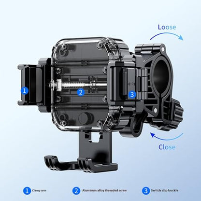 Universal Shock Absorbing Phone Mount for Motorcycle Handlebar Secure Silicone Grip Vibration Damping Technology Stable Riding Companion