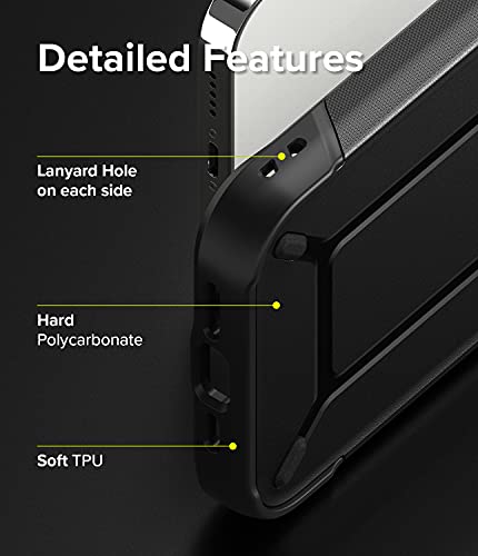 Ringke DX Compatible with iPhone 13 Pro Max, Tough Dual-Layered Military Grade Drop Protection Heavy Duty Frame Bumper Back Cover for 6.7-Inch (2021) - Black