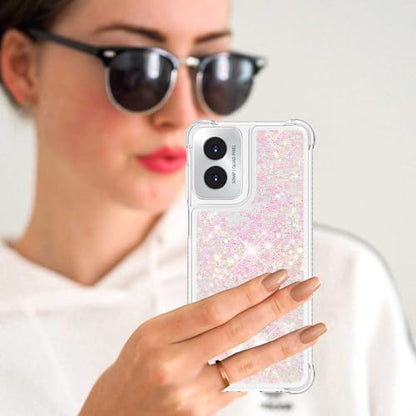for Moto G Play 2024 Case with Screen Protector, Pink Sliver - color: Pink Sliver