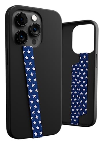 Phone Loops: Non-Elastic Phone Grip, Phone Strap, Phone Holder for Hand - Small, Light and Discreet Phone Loop Cell Phone Holder for Hand - Phone Finger Holder - color: Fabric: Stars