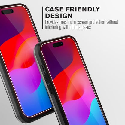 VENA for iPhone 15 Tempered Glass Screen Protector - 3 Pack - color: Ultra Clear