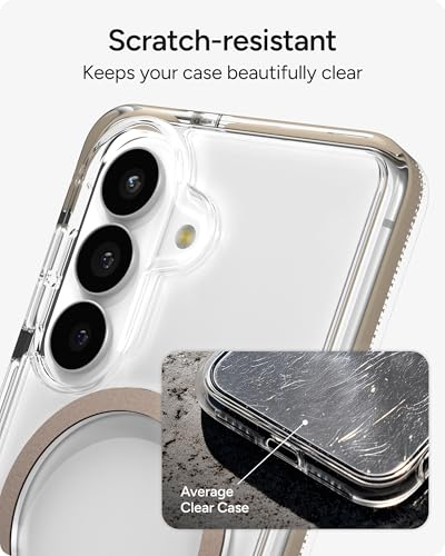 ZAGG Santa Cruz Snap Samsung Galaxy S26 Case with Kickstand - Titanium Gray, Magnetic Crystal Clear Protective Phone Cover, 13ft Drop Protection, Graphene Reinforced, Slim Case with Stand - color: Titanium Gray, size: Samsung Galaxy S26