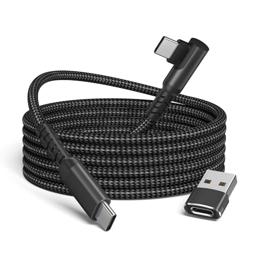 Basesailor USB C to USB C 60W Cable 6.6FT with USB A Adapter Right Angle - color: Black, size: 6.6FT/2M