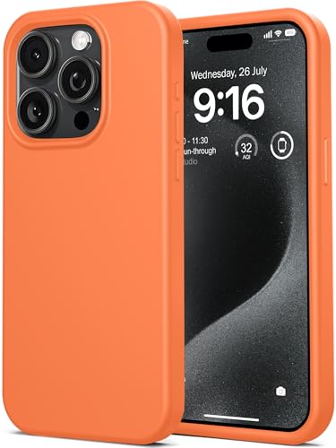 IceSword Compatible with iPhone 16 Pro Case Orange Citrus Papaya, Silicone Phone Case Cover Slim Protective Thin, Soft Neutral Premium Anti Scratch Minimalist Shockproof 6.3 inch 16Pro - Orange - color: Orange, size: iPhone 16 Pro (6.3 inch)