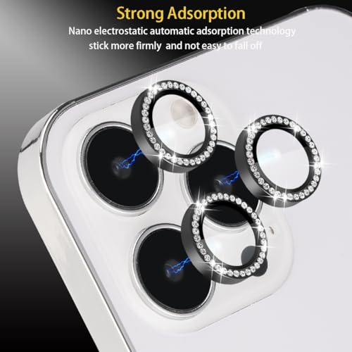 Camera Lens Protector for iPhone 16 Pro/16 Pro Max, Diamond Black - color: Diamond Black