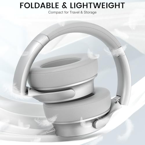 USB C Wired Over-Ear Headphones with Microphone - color: New Silver