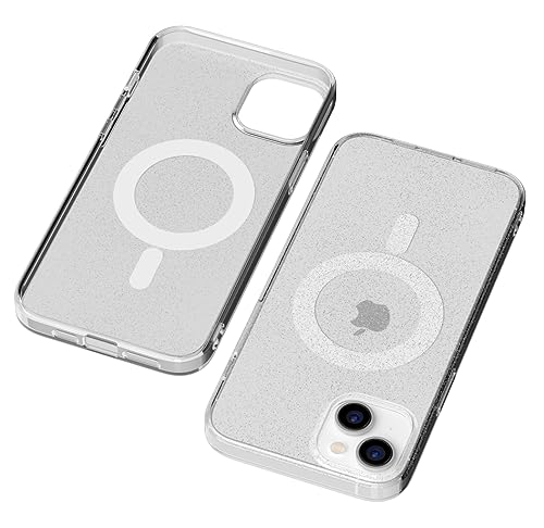 Casely iPhone 14 Plus Case | Clear Skies | Clear Shimmer | Compatible with MagSafe | Classic Ultra Slim Design - color: Clear Skies | Clear Shimmer